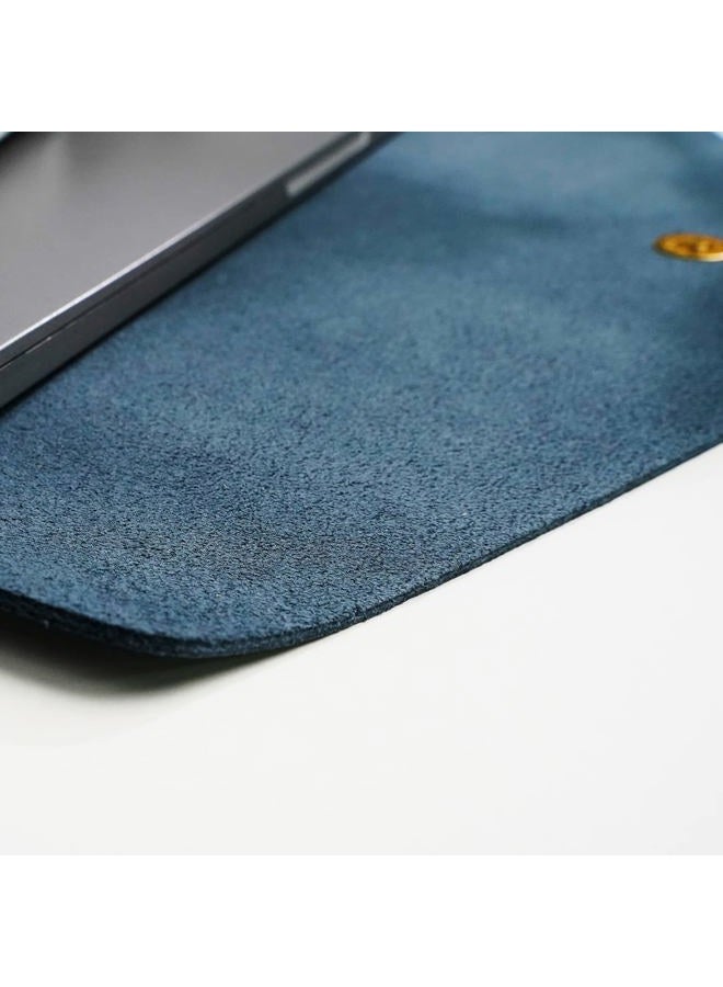 Benfan Leather Laptop Sleeve Compatible with New 15 inch MacBook Air 15 A3114 M3, Surface Laptop 15, Surface Book 13.5 Color Black - Image 4
