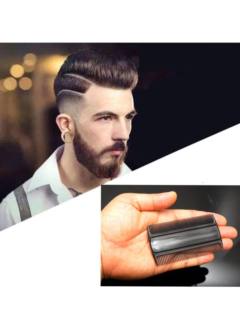 BONITO 3 PCS Double Sided Comb, Hair Grooming Comb, Dandruff Removal Fine-Tooth Comb (White+black+pink)  - Image 5