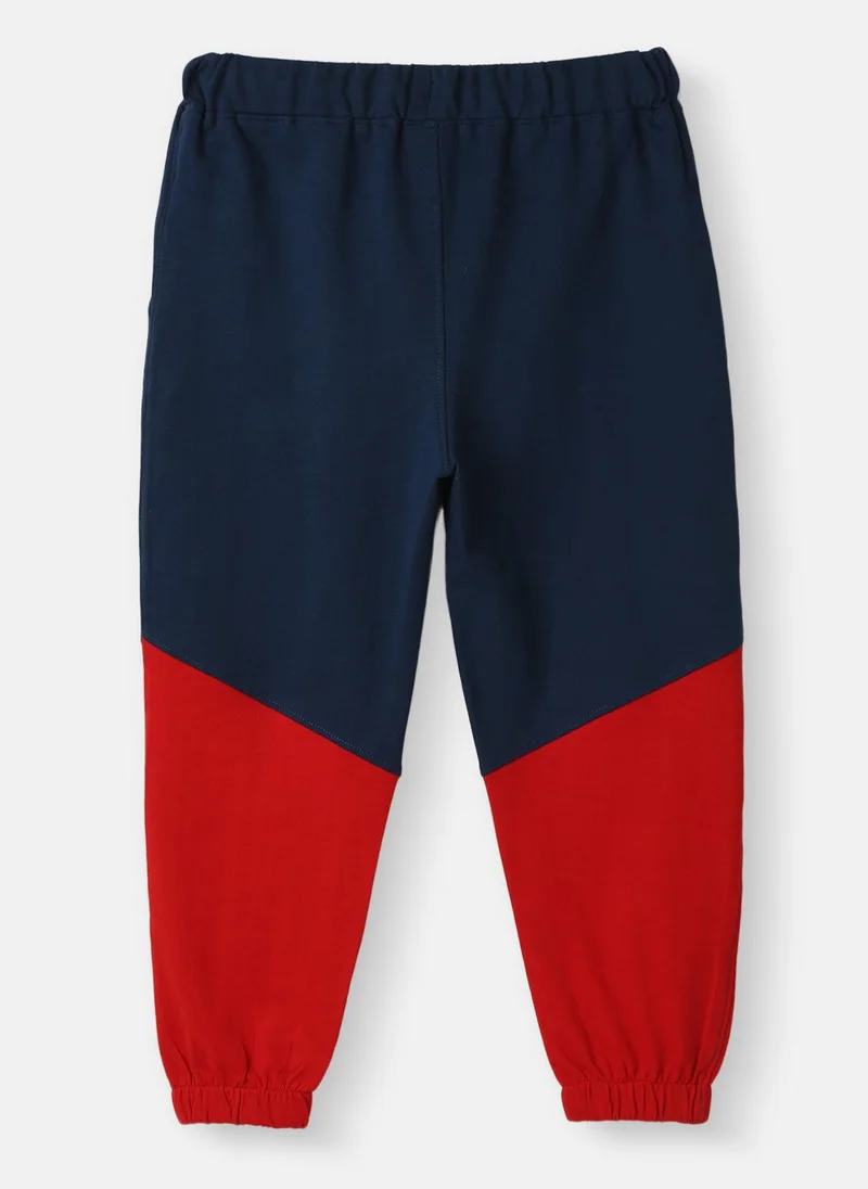 نوتيناتي Nautinati Boys' Colourblock Graphic Print Knit Joggers