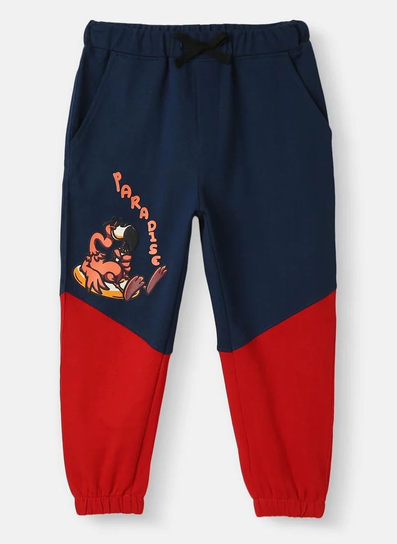 نوتيناتي Nautinati Boys' Colourblock Graphic Print Knit Joggers