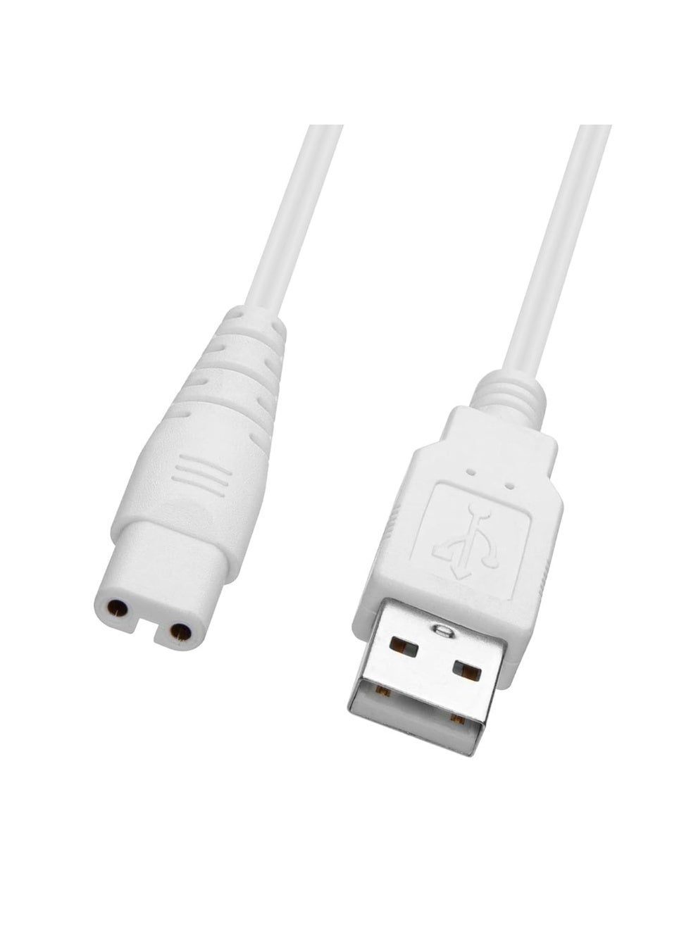White USB Replacement Charging Cable for Water Flosser, USB Charging Cord