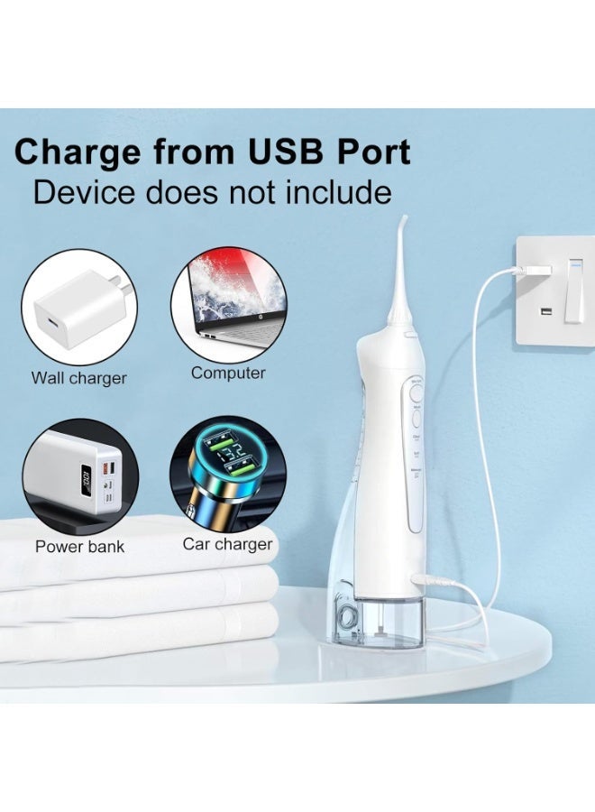 كابل شحن USB بديل أبيض لجهاز غسيل الأسنان المائي - Image 2
