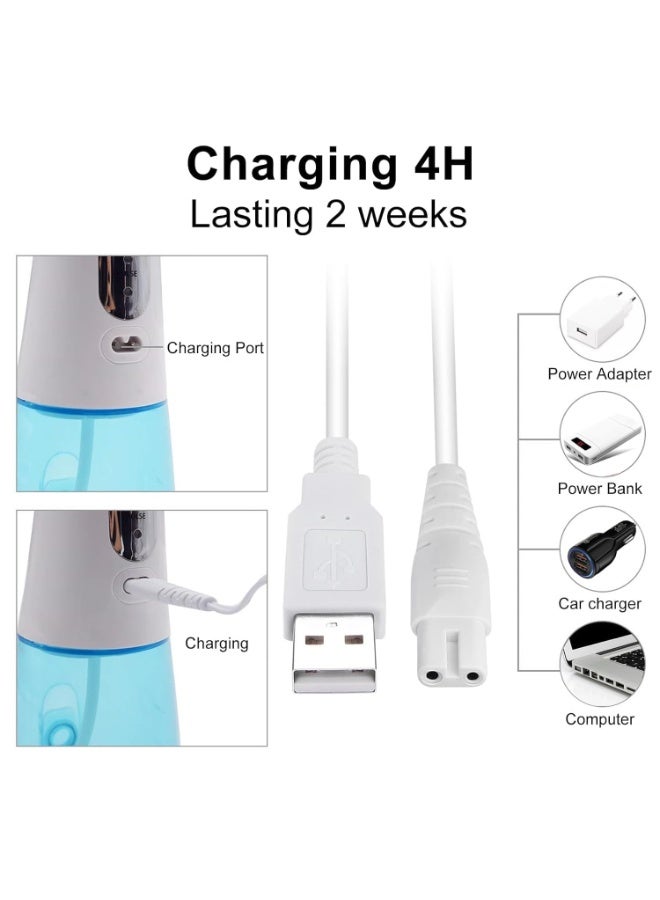 كابل شحن USB بديل أبيض لجهاز غسيل الأسنان المائي - Image 3