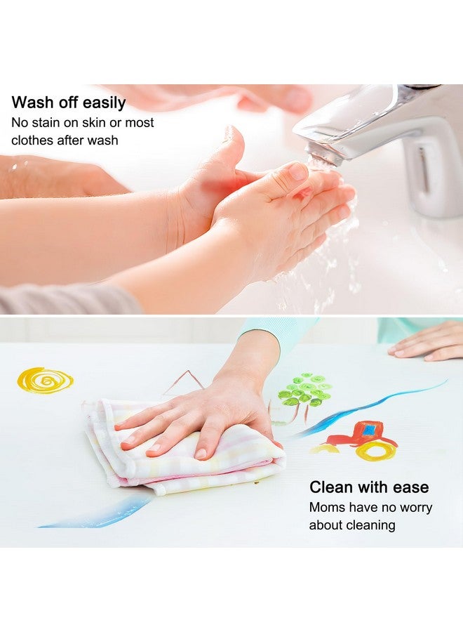 شاتل أرت مجموعة طلاء الأصابع القابلة للغسل، مجموعة ألوان مكوكية مكونة من 46 قطعة للأطفال مع 14 لونًا (60 مل) فرش طلاء الأصابع لوحة إسفنجية سموك غير سامة للأطفال الصغار في المنزل والأنشطة التعليمية المبكرة - Image 5