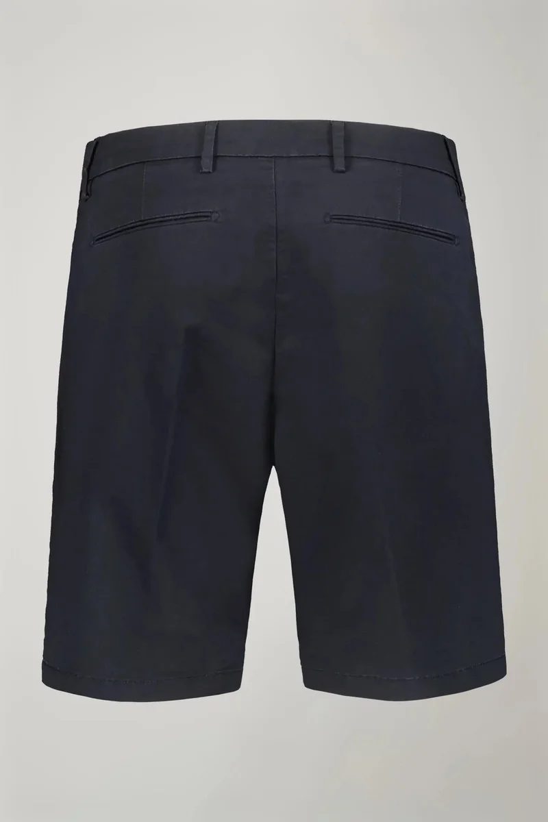 Doppelganger Blue Men's Bermuda shorts classic twill construction regular fit - DK Blue for Men | Best Price UAE
