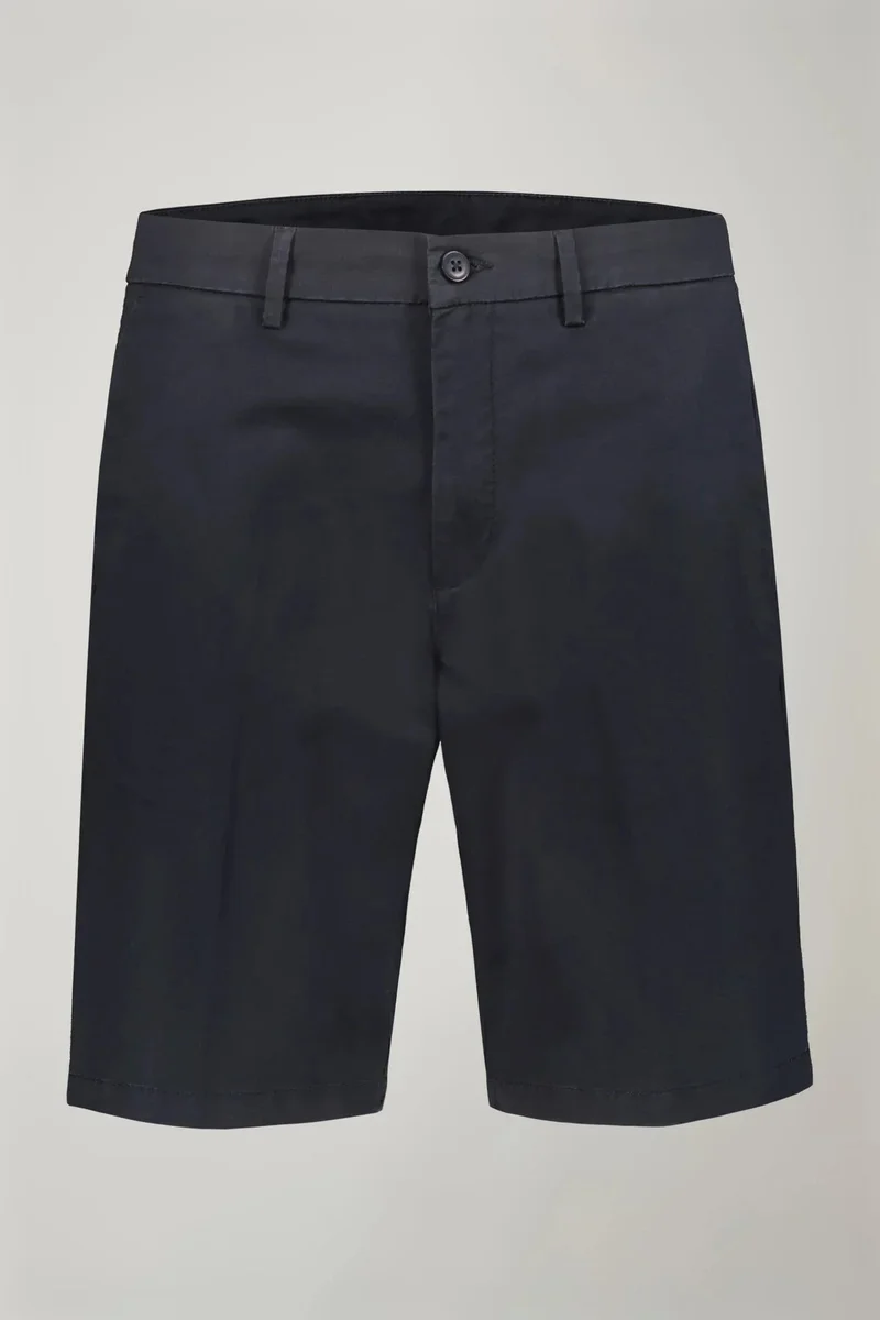 Doppelganger Blue Men's Bermuda shorts classic twill construction regular fit - DK Blue for Men | Best Price UAE