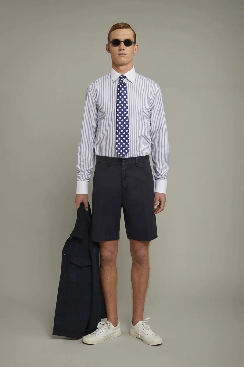 Men's Bermuda shorts classic twill - DK Blue