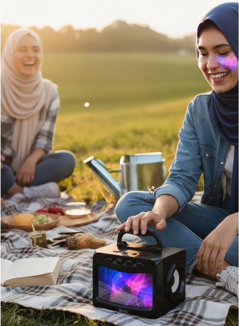 KTS-994 Portable Wireless Bluetooth Speaker with LED Light, Deep Bass, USB/TF Support & Rechargeable Battery – Compact Party Speaker with Handle - Image 2
