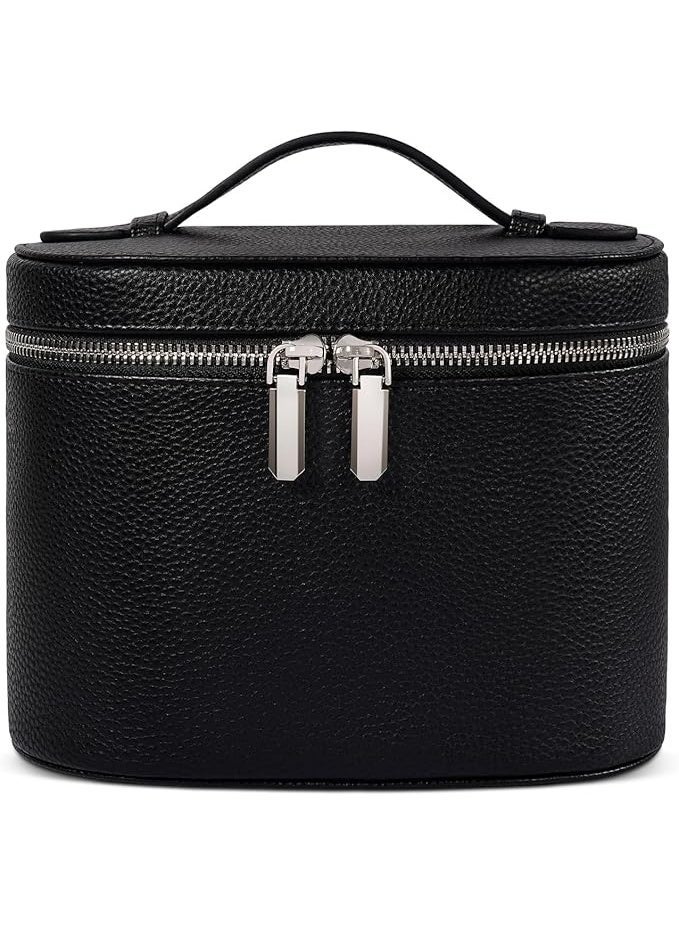 حقيبة ماكياج السفر حقيبة ماكياج مع المقصورات ومقبض حقيبة المرحاض المحمولة للنساء - Image 1