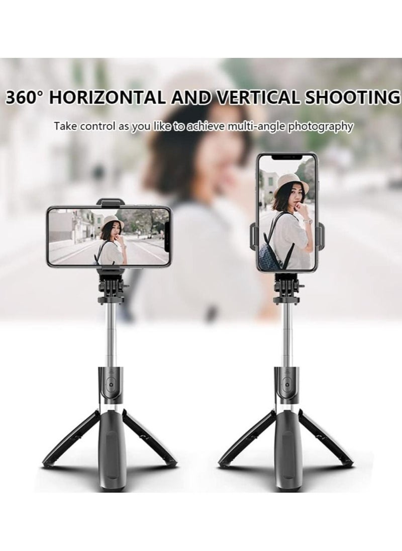 Generic - Selfie Stick Tripod,Eocean Portable 40 inch Aluminum Alloy Extendable Phone Tripod with Detachable Wireless Remote, Compatible with iPhone 14 13 12 11 pro Xs Max Xr X 8 7 6 Plus, Samsung Huawei - Image 1