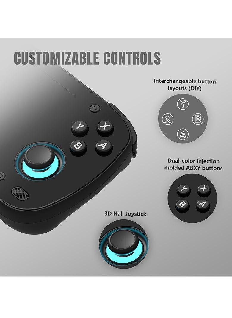 Retroid Pocket - MINI Portable Retro Console Android 6GB 128GB Adreno 650 WiFi Bluetooth 3D illuminated Hall Sticks 3.7 Inch AMOLED Touchscreen Type C OTG Connection 4000mah 27W Fast Charge Built In Official OTA (B - Image 1