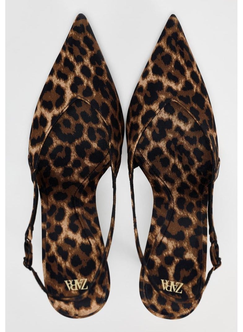 زارا حذاء بكعب عالٍ بطبعة حيوان - Image 5