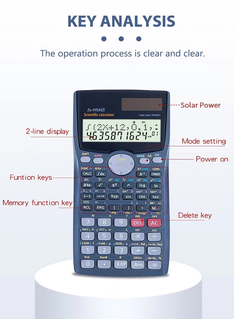 Generic FX-991MS 2nd Edition Scientific Calculator Blue  - Image 3