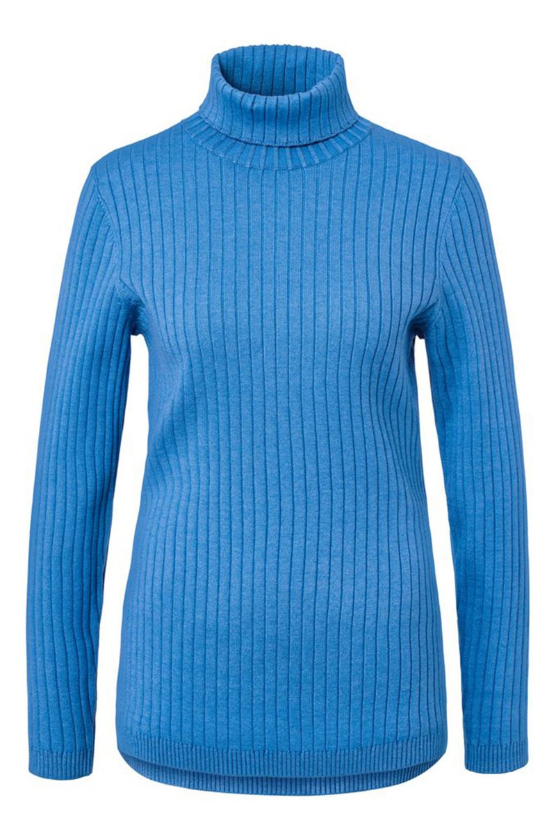 Tchibo سويت شيرت نسائي بأكمام طويلة و ياقة على شكل سلحفاة، أزرق - Image 2