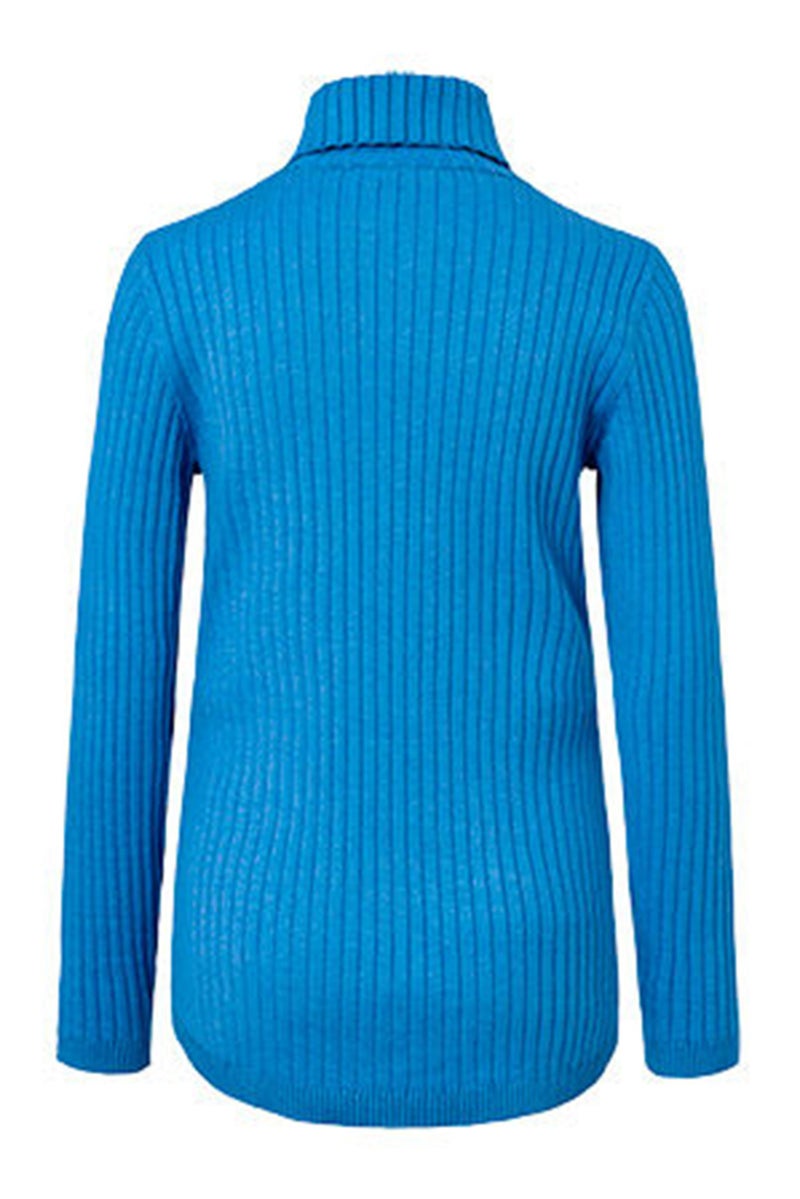 Tchibo سويت شيرت نسائي بأكمام طويلة و ياقة على شكل سلحفاة، أزرق - Image 3