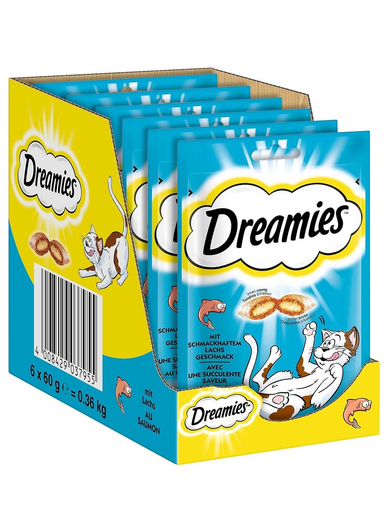 Dreamies Dreamies Cat Treats Salmon Flavored - Pack Of 6 X 60g 