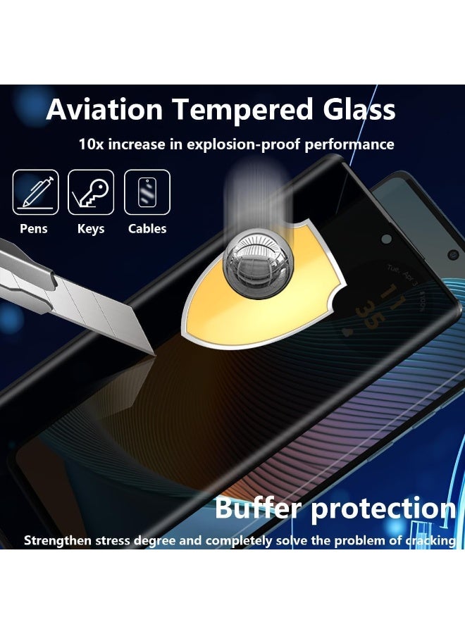Moto Edge 50 Fusion Anti-Spy Protection Screen 9 Toughened Glass Privacy Protection for Motorola Moto Edge 50 Fusion One-Piece Mobile - Image 2