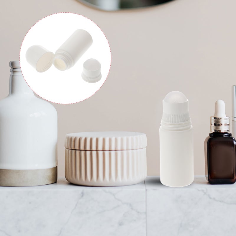10pcs 50ML Roller Bottles for Essential Oils Empty Refillable Roll Bottles Reusable Leak-Proof DIY Containers with Roller (White) - Image 5