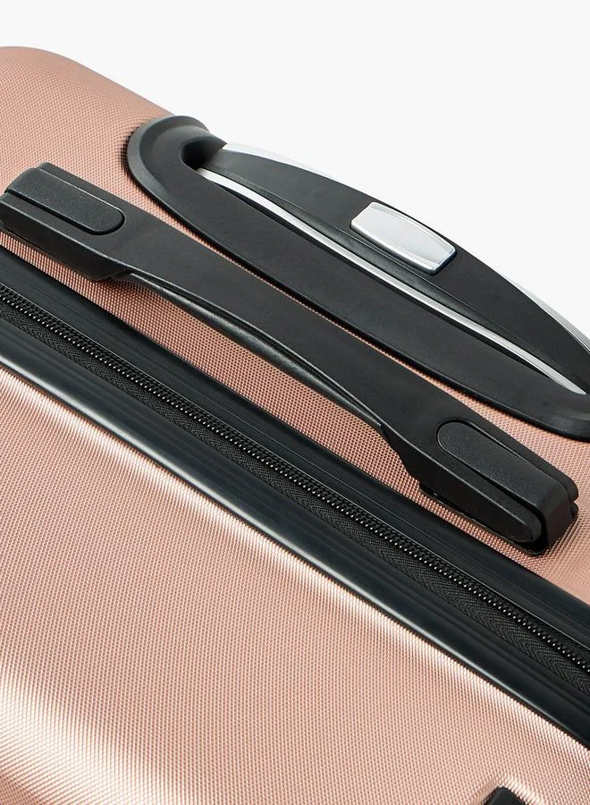 Wave ROSE GOLD Textured Hardcase Luggage Trolley With Retractable Handle - 24 Inches Check-In Bag  | Best Price UAE