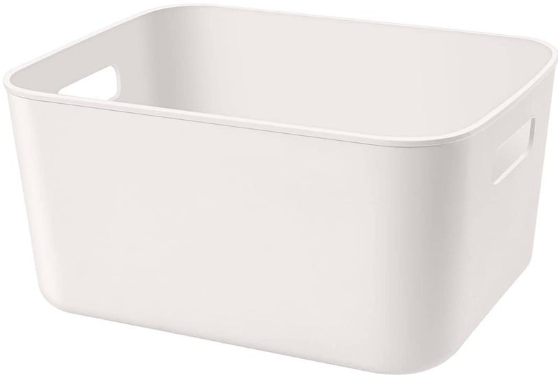 Amyup Set Of 2 Plastic Storage Bins105855 Versatile Kitchen Pantry Organization and Storagefor Plastic Storage Container Under BedUnder Sink Bathroom Organizer 2 Pack Medium White