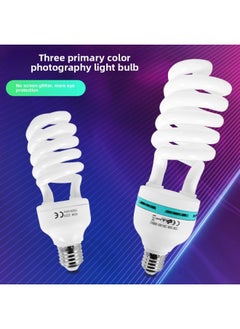 General Tricolor Photography Bulb 5500K Semi-spiral E27 Lamp Tube Softbox Studio Fill Light Supply-Light Source Color:150W  - Image 2