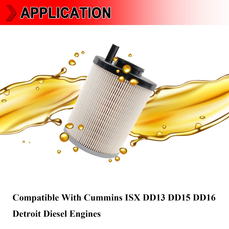 فلتر فصل الماء والوقود FS20083 مناسب لمحركات كومنز ISX DD13 DD15 DD16 ودترويت ديزل، عبوة من 4 - Image 3