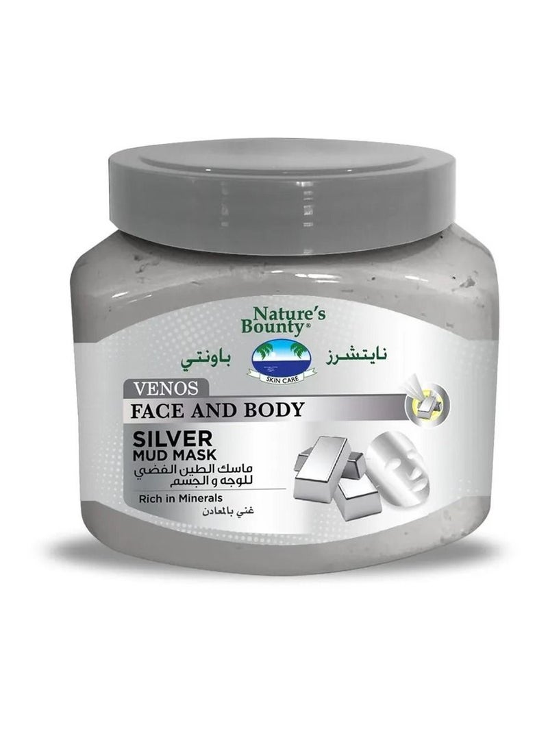 NATURE'S BOUNTY - Nature's Bounty Venos Silver Mud Mask – Detoxifying & Hydrating Facial Mask for Radiant, Clear Skin, 300ml - Image 1
