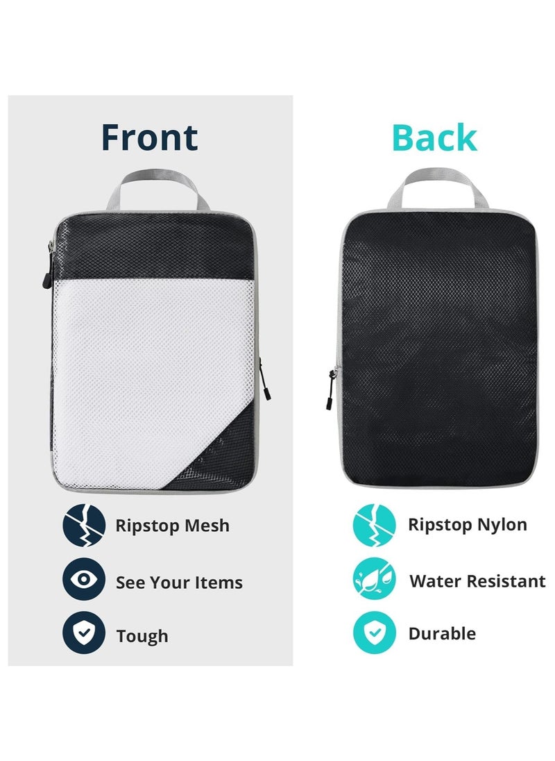 Generic - Compression Packing Cubes for Storage, 4 Set Travel Organizer Bags for Suitcase Luggage Packing, Travel Luggage Organizer Bags for Traveling Accessories (blue) - Image 1