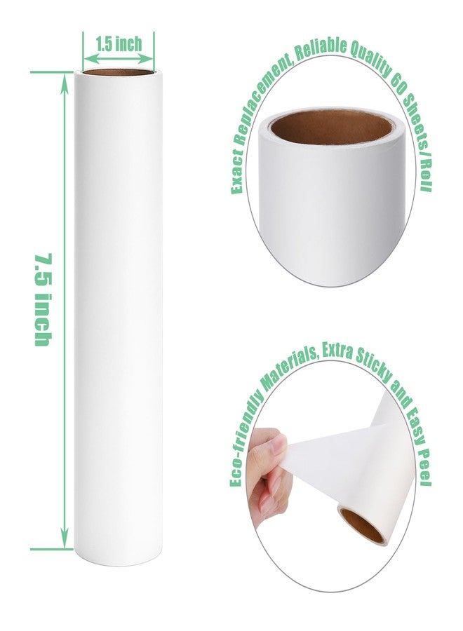 MINGRACE 7.5 inch Lint Roller Refills Only, Pet Hair Remover Refills for Clothes Carpet Floor Couch, Extra Sticky Lint Brush Roller Refills, Pack of 5 Rolls, Total 300 Sheets (7.5'' Wide) - Image 4