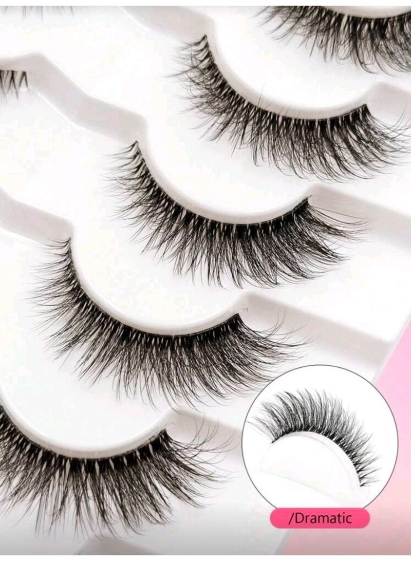 SHEIN-7Pairs Clear Band Wispy Natural Lashes - Reusable, And Lightweight For A Dramatic Eye Makeup Look - Perfect For Everyday Wear - Image 3