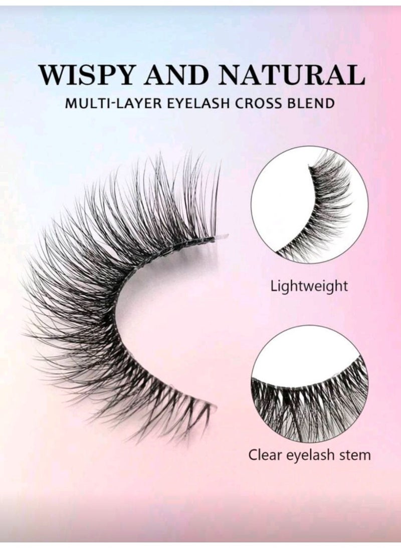 SHEIN-7Pairs Clear Band Wispy Natural Lashes - Reusable, And Lightweight For A Dramatic Eye Makeup Look - Perfect For Everyday Wear - Image 2