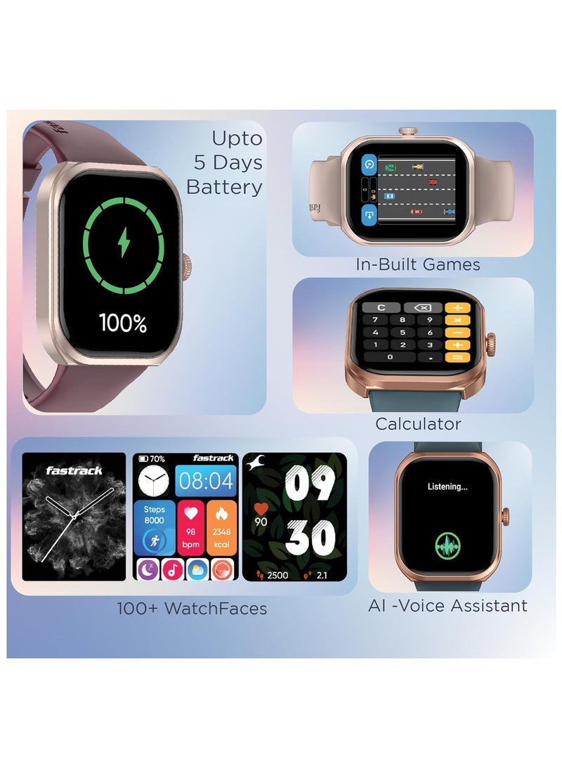 Fastrack Limitless FS2+ Smartwatch|2.01" UltraVU Display|Functional Crown|SingleSync BT Calling|Nitro Fast Charging|110+ Sports Modes|200+ Watchfaces|Upto 7 Day Battery| AI Voice Assitant - Image 5