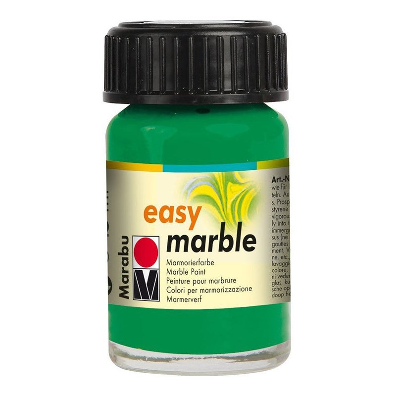 Marabu Easy Marble Paint - Rich Green - Hydro Dipping Paint for Tumblers, Ceramic, Paper, Glass, and More - 15ml Bottle - Image 3