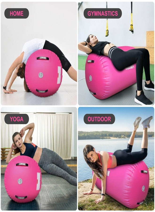 AWSUM Gymnastics Air Barrel Tumble Roller, Inflatable Tumbling Backhandspring Training Barrel, 19.7/23.6/29.5/31.5/35.4 Inches Dia Air Roller for Back-bend Handstand Cheerleading Yoga Home Gym(No Pump) - Image 5