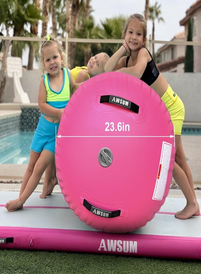 AWSUM Gymnastics Air Barrel Tumble Roller, Inflatable Tumbling Backhandspring Training Barrel, 19.7/23.6/29.5/31.5/35.4 Inches Dia Air Roller for Back-bend Handstand Cheerleading Yoga Home Gym(No Pump) - Image 3
