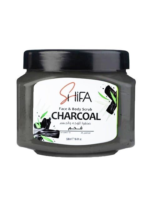 Charcoal Vitamin E Face and Body Scrub 500ml