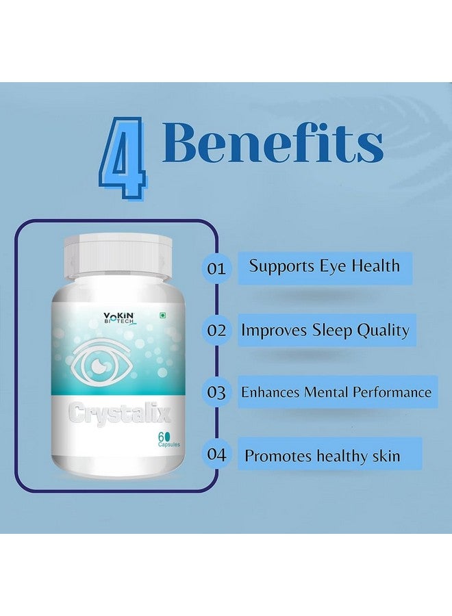 Vokin Biotech Crystalix Complete Eye Health Formula To Maintain Healthy Eyes and Good Vision (60 Capsules) - Image 5