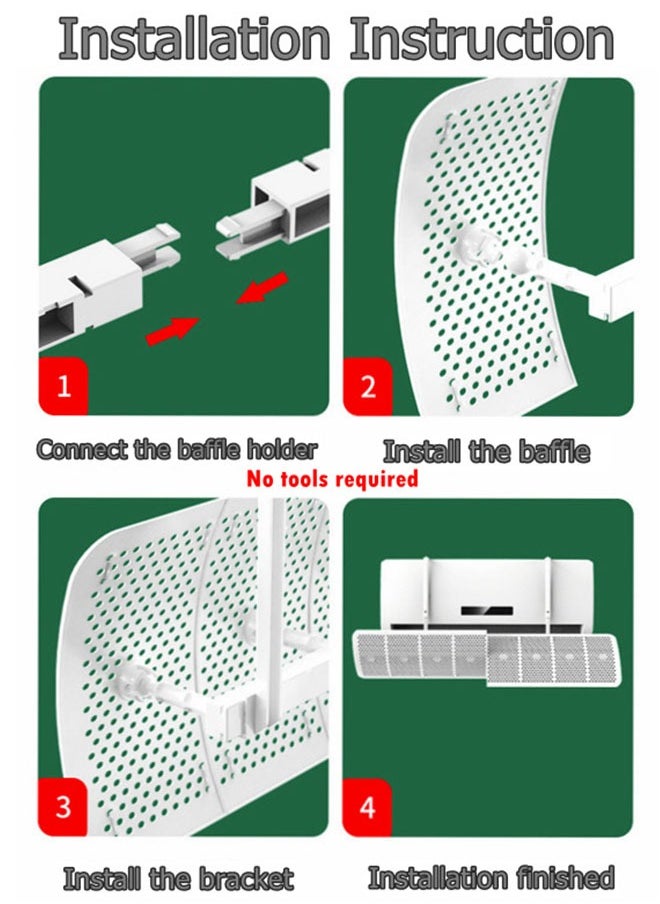 Air Conditioner Windshield Adjustable Aircon Windshield Air Cover Baffle Block Aircon Deflector Alat Pesongan Udara