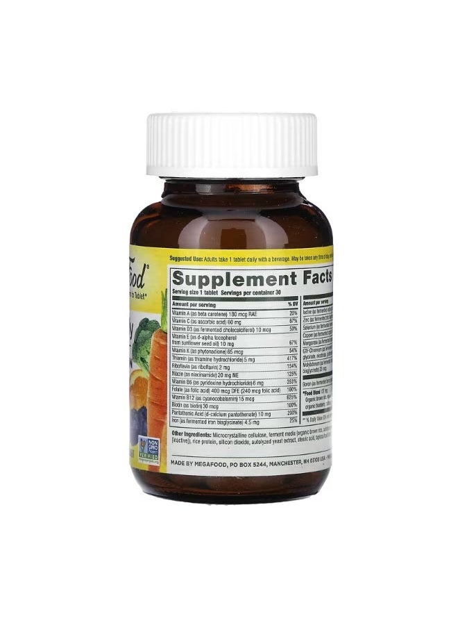 MegaFood One Daily Multivitamin 30 Tablets  - Image 2