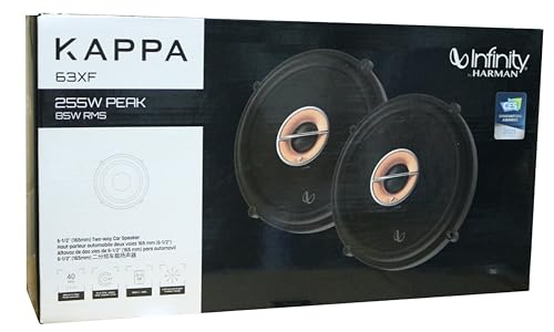 Infinity New Infinity Kappa 62IX 6.5" 225 Watts Max (75 Watts RMS) 2-Way Coaxial Car Audio Stereo Multi Element Speakers with UniPivot Tweeters with Oversized Voice Coils - Pair with Alphasonik Earbuds - Image 3