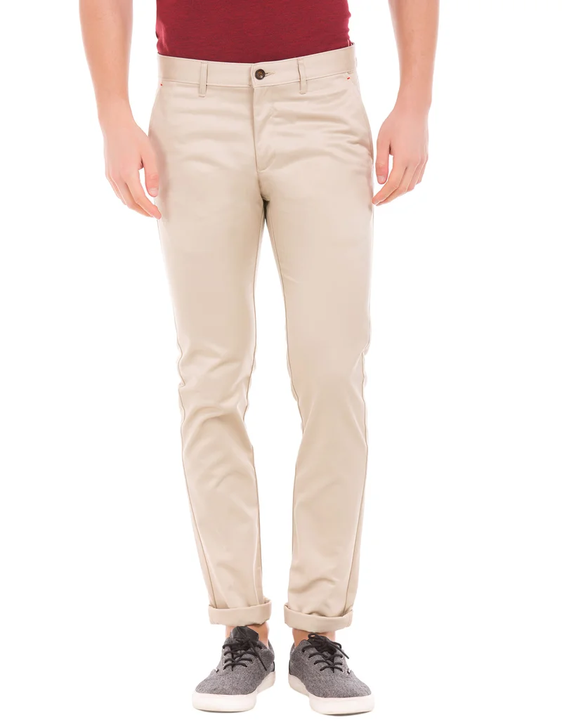 Flat Front Slim Fit Trousers