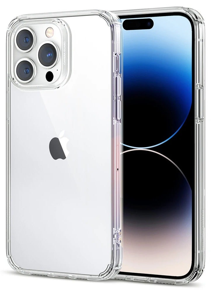 Apple iPhone 14 Pro Max Case 6.7 inch Anti-Yellowing Cover Hard Anti-Explosion Back Ultra Thin Case Anti-Drop Shockproof Protection Full Coverage Lens Clear
