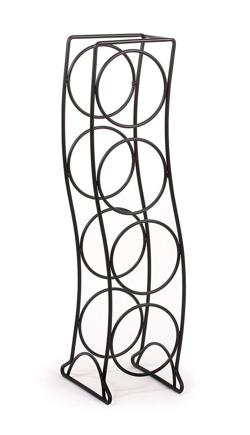 Spectrum Diversified Curve Wine Rack 4 Bottle Wine Holder Bar  Countertop Wine Bottle Storage Sturdy Steel Wire Wine Rack for Home Bar  Kitchen Holds Standard  Jumbo Wine Bottles