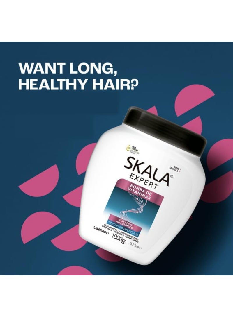 SKALA كريم علاج الشعر بخاخ الفيتامينات من إكسبيرت I مثالي للشعر الضعيف والباهت I يحتوي على حمض الهيالورونيك I 1000 جرام - Image 3