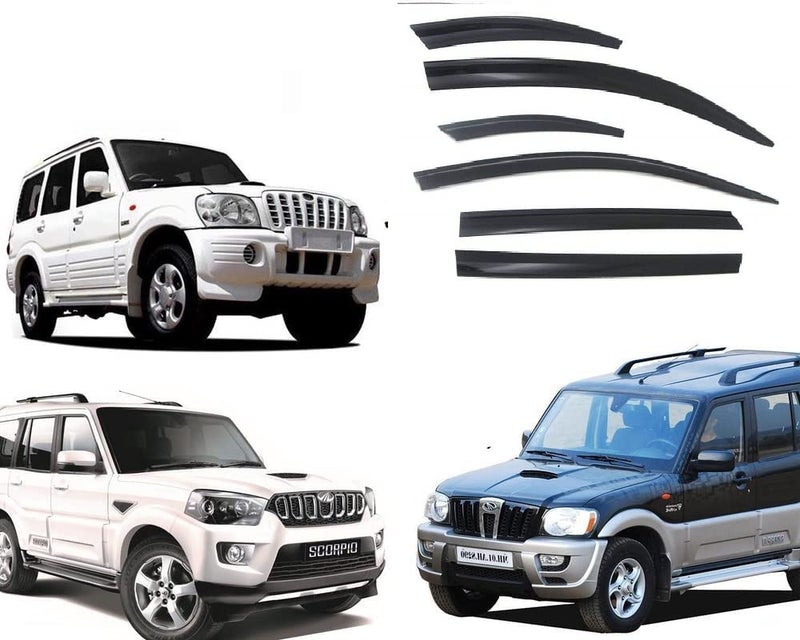 ROYALTECH Premium Non-Breakable Car Window Door Visor/Rain Guard/Wind Deflector Compatible for (Mahindra Scorpio) - Image 1
