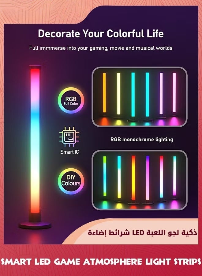 EETU Smart LED Light Bar,RGB Flow Light Bar,Gaming Lights,Backlight Ambient Lighting With Music Sync Mode,Bluetooth Color Light Bar For Gaming Setup Entertainment PC TV Room Decor,Dimmable LED Light - Image 2