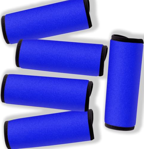 Gowraps Neoprene Luggage Handle Wraps for Traveling Bright Color Luggage Tags|Handle Wraps|Handle Covers (Blue) - Image 1