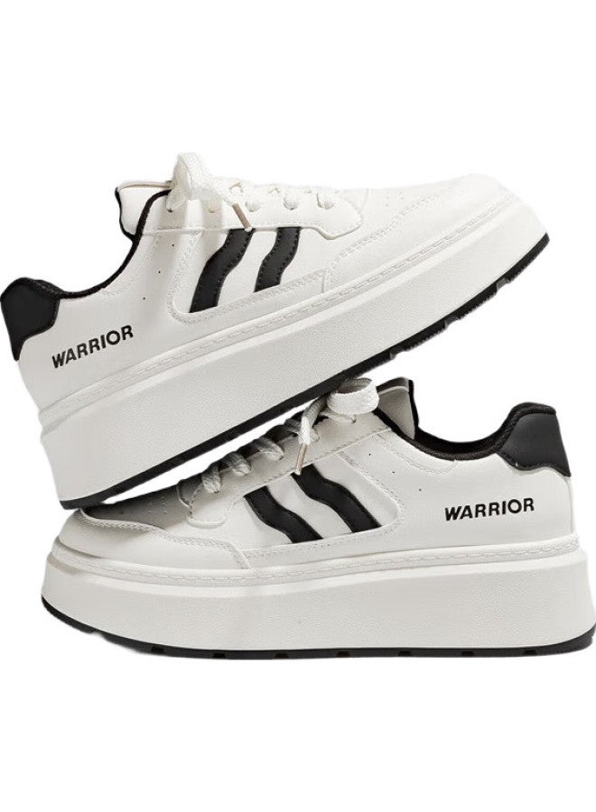 Warrior Official Sneakers For Women Autumn And Winter New Style, Versatile Casual Shoes, Thick-Soled Women'S Shoes, Sports Height-Increasing White Sneakers - Image 1