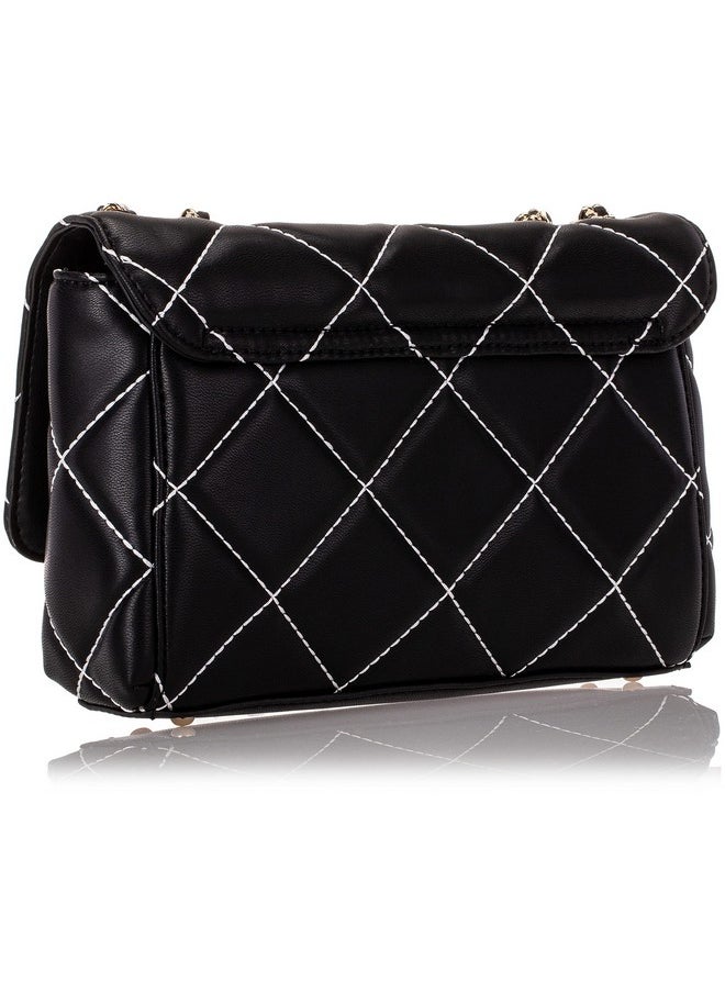 GUESS - Womens Cessily Convertible Crossbody Flap Black Multi One Size Us - Image 1