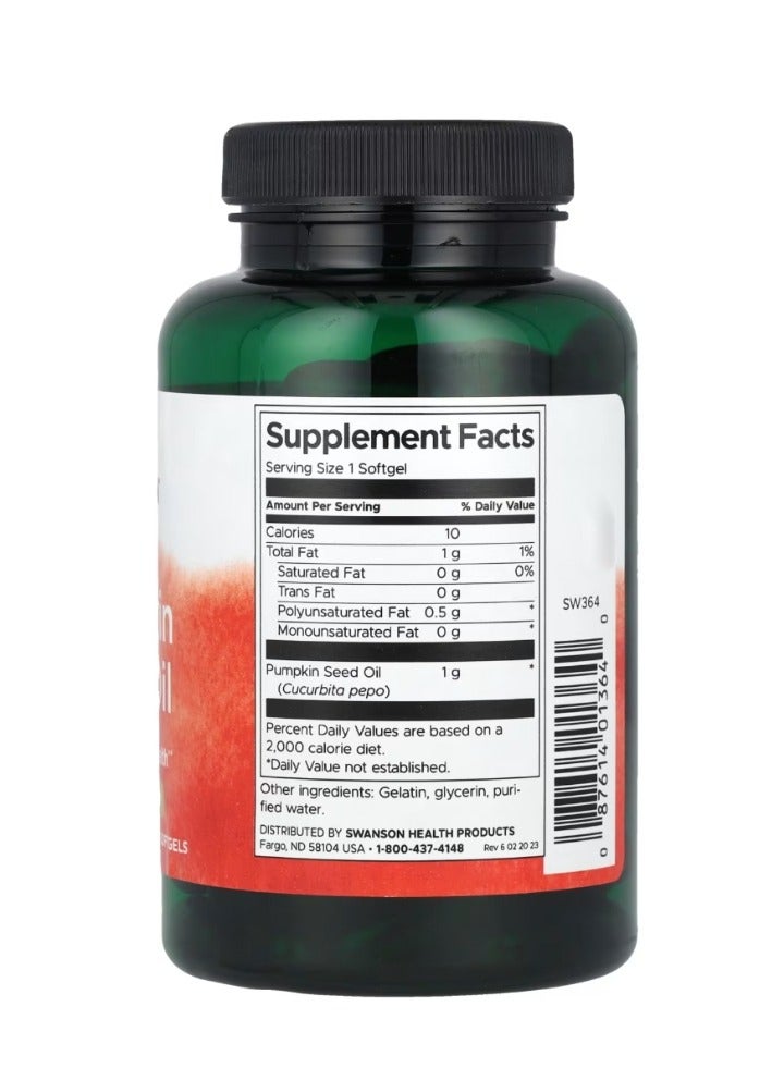 سوانسون زيت بذور اليقطين 1000 مجم 100 كبسولة هلامية - Image 2